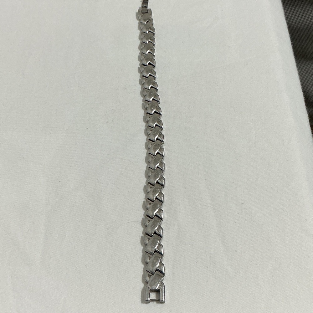 Men's Stainless Steel Braided Link Bracelet - Unbranded